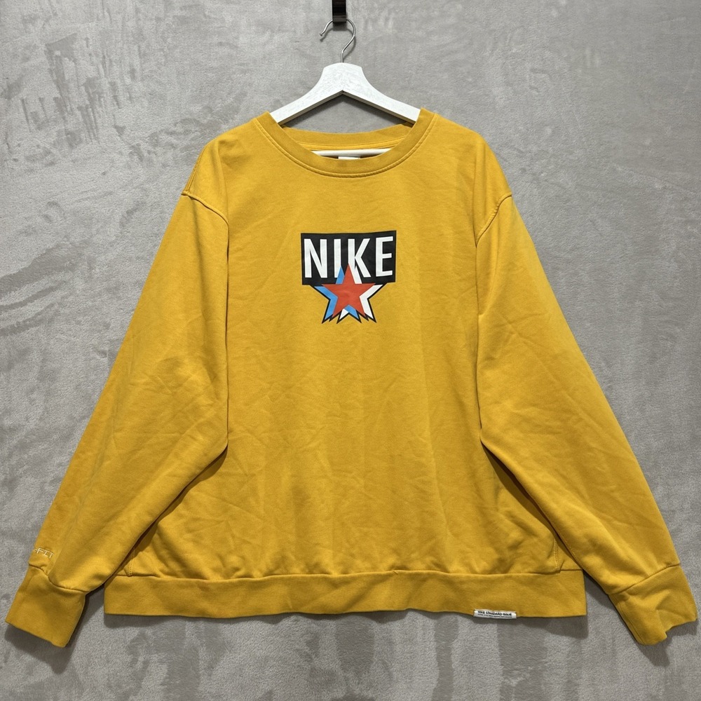Nike Dri-Fit Standard Issue Basketball Crew Sweatshirt‎ Yellow DH2849-739 2XL